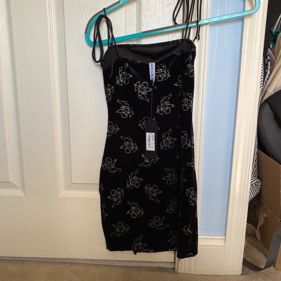 MOTEL ROCKS BLACK BODYCON DRESS 🖤 - Picture 4 of 4